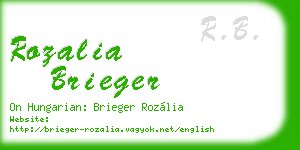 rozalia brieger business card